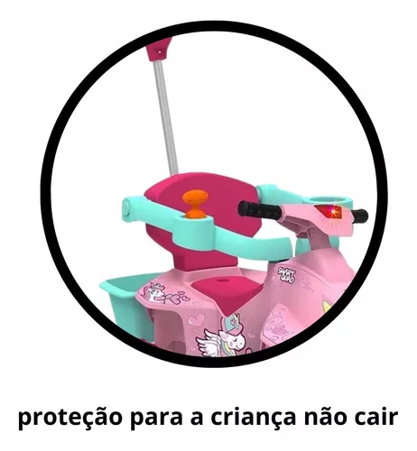 Smart Quad Passeio Pedal Quadriciclo Haste Carrinho Carro Infantil Criança  Meninos Meninas Presente Empurrador Bebê Velotrol