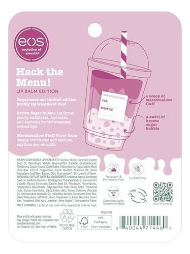Set Regalo MenĂș Secreto Eos Flavor Lab: Exfoliante Labial