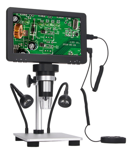 Microscopio Digital Usb, Pantalla Lcd Hd De 7 Pulgadas, 1200