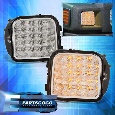 For 06-10 Hummer H3 Suv 09-10 H3t Pickup Amber Led Bumpe Aac