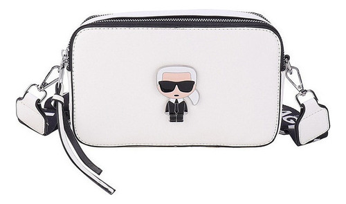 Eaeovni Bolso Bandolera De Cuero Karl Lagerfeld Nuevo [u]