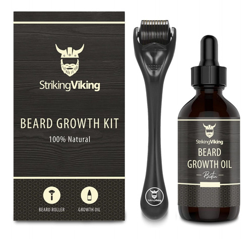 Striking Viking Kit De Crecimiento De Barba  Aceite De C.