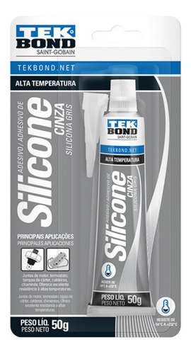 Silicon Alta T. Tekbond 50g Gris Tekbond 69957321912