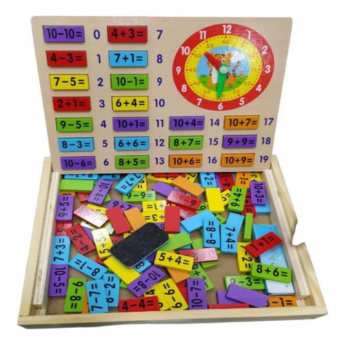 Juego De Construccion Tablero Matematico En Madera +3 Años