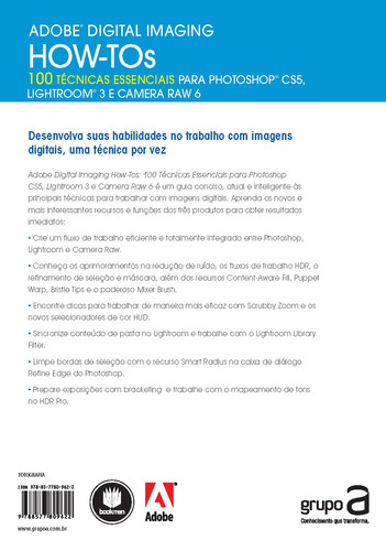 Adobe Digital Imaging How-Tos, de Moughamian, Dan. Adobe HOW-TOs Editorial Bookman Companhia Editora Ltda., capa mole em português, 2011