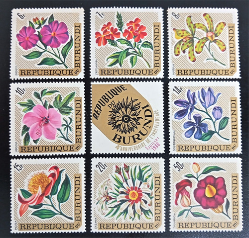 Burundi Flores, Sellos Del Bloque Mi 19 Año 1966 Mint L18773