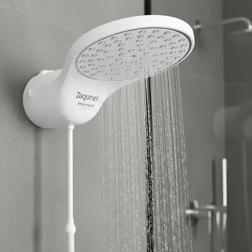 Ducha Zagonel Moment Eletrônica 220v 7500w Branca Branco 220v 7.5 Kw