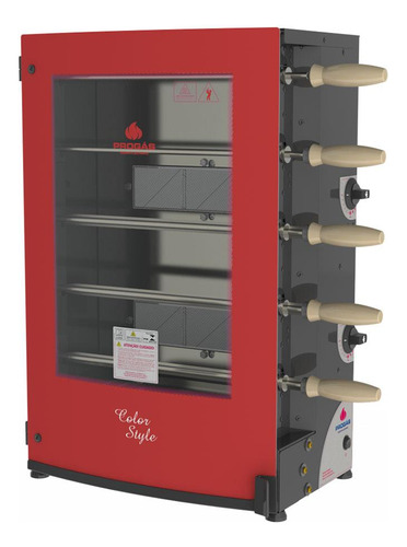 Forno Assador Rotativo Industrial Prr051 Red Style Progas