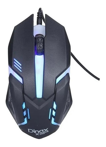Imagen 3 de 5 de Mouse Gamer Dinax Óptico Retroiluminado Usb Luz Led Colegio