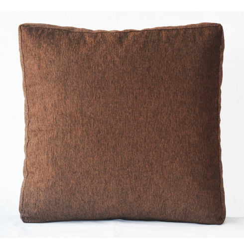 Pack 2 Funda Almohadon 80x80x10 Y 80x45x10 Chenille Chocolate Chenille