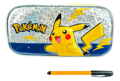 Mochila Rueditas Lonchera Lapicera Primaria Pokemon Pikachu Azul Pokémon