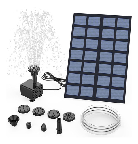 Bomba De Fuente Solar Con Panel, Amztime, 2,5 W, Diy Sola...