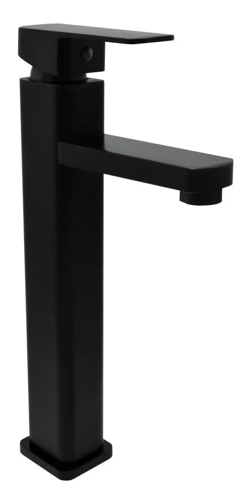 Llave Monomando Lavamanos Negra Acero Inoxidable 30cm Negro Para Baño