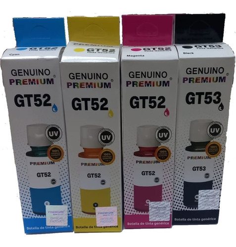 Tinta Hp Compatible Gt53 Gt52 Black Cian Yellow Magenta 