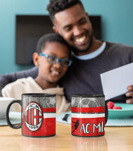 Taza Magica Ac Milan Futbol Italiano Rossoneri Champions