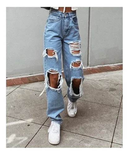 amenaza panel hoja Jeans De Mujer Pantalones Rotos Grandes | Cuotas sin interés