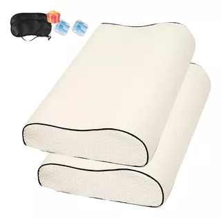 2 Pza Almohadas Foam Cómodo Ergonómica Memory Proteger Cuell