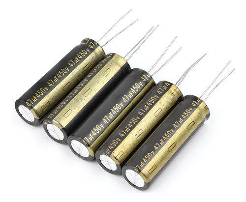 Capacitores Eletrolíticos De Alumínio 5pcs 450v 47uf Para Tv