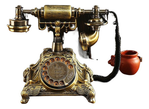 Ho Retro Vintage Antiguo Teléfono Antiguo Escritorio Europeo