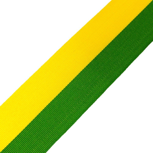 Fita Gorgurão Najar Bandeira Verde E Amarelo N°01 7mm - 10m Cor Amarelo - Verde