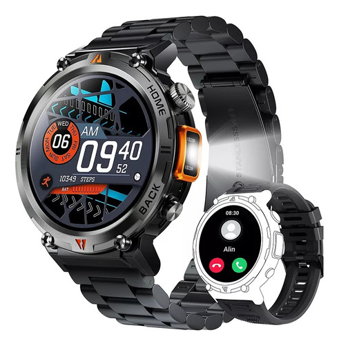 Reloj Inteligente Smartwatch Eiggis Ke3 Con Linterna Táctica