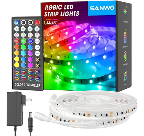 Tira De Luces Led Con Control Remoto  32.8 Pies Luz Led...