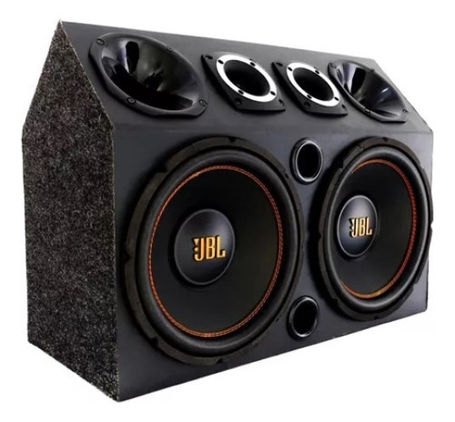 Caja Trio Jbl Doble Sub Woofer 12 Pulgadas + Taramps Tl1500