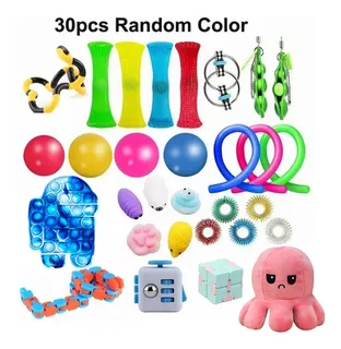 Kit Pop It Fidget Toys Fidget Pack Em Pó Reversível