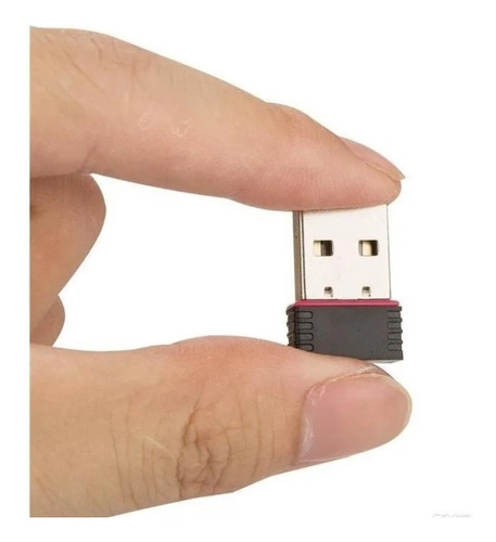 Imagen 2 de 3 de Adaptador De Red Usb Inalambrico Wifi 802.11 Pendrive Antena
