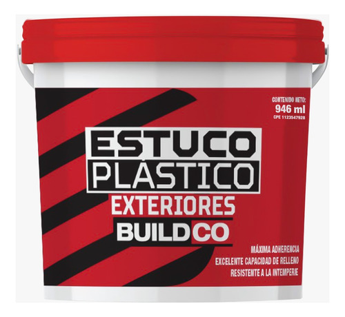 Estuco Plástico Para Exteriores Buildco (4 Galones) Paila 