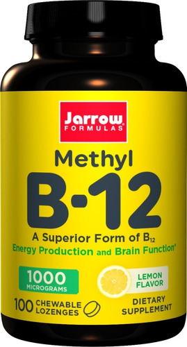 Vitamina B12 1000mcg Jarrow Methylcobalamina 100 Masticables