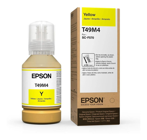 Tintas Epson Original Para Serie F Color Amarillo 