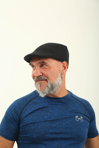 Boina Hombre Lisa Pana Y Corderoy Negro Pana Unico