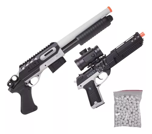 Escopeta ZM61A (Muelle)  Rifle de Airsoft Calibre 6mm (Bolas de plástico  PVC 6mm) + biberón + Gafas de protección : : Deportes y aire libre
