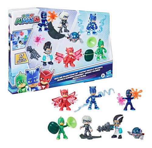 Pj Masks Play Set Héroes Y Villanos X 17 Pzas Hasbro