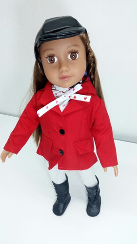Traje Disfraz Equitación Witty Girls Ropa Muñecas 45 Cm/18p