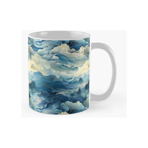 Taza Hermosa Cordillera Abstracta Calidad Premium