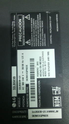 Wi Fi Wn8122e1 Lg Smart 32lb583b (Usado)