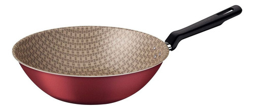 Wok Tramontina Loreto 28cm 3,6L em Alumínio com Revestimento Antiaderente Vermelho