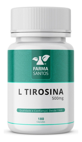 L-tirosina 500mg 180 Cápsulas Sabor Sem Sabor
