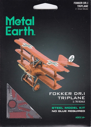 Figura Para Armar En Metal! Fokker Dr.i Plane- Modelismo