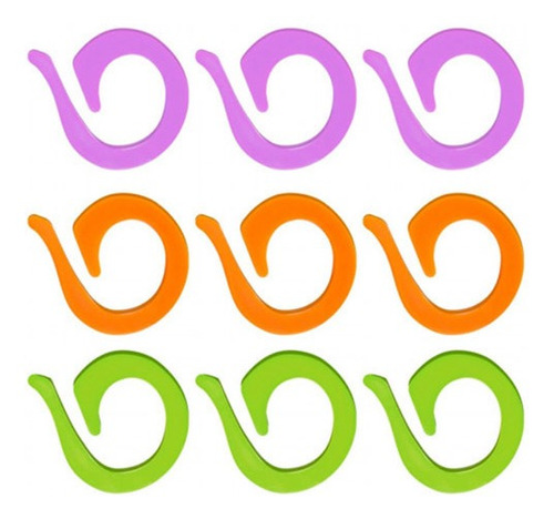 100 Marcadores Plástico Ponto Anzol Coloridos Tricô Crochê