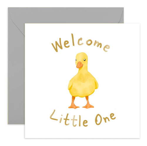 Old English Co. - Tarjeta De Bienvenida A Little One Ducklin