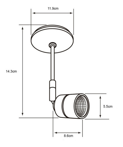 Lampara Spot Tecnolite YSNLED-368/B Sobreponer En Techo Blanco 12w Luz Suave Cálida