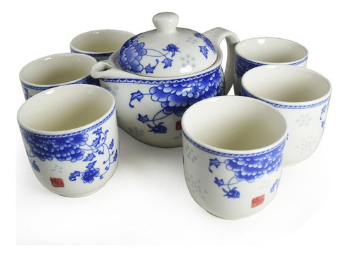 Tetera Juego De Té De Porcelana Con , 1 , 6 Tazas, Té,  Tts