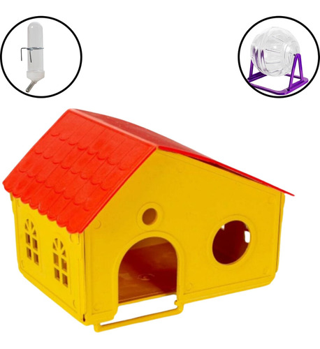 Acessórios Brinquedos Hamster Para Casinha Roda  Jel Plast