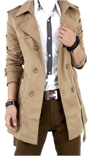 Sacos Gabardinas Con Cinto Largo Elegante Slim Trench Coat