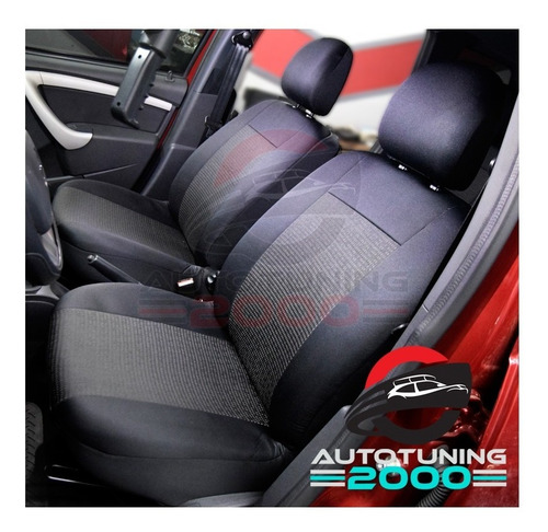 Imagen 2 de 10 de Fundas Cubre Asientos Tela Automotor Rustica Fiat Idea