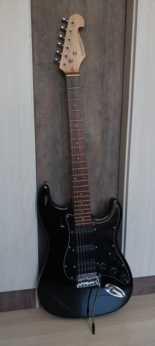 Guitarra Giannini Ggx-1h Bk/bk Stratocaster / Escudo Black