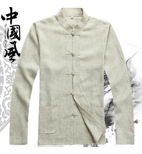 Camisa Camisa Masculina Kung Fu Clothes Cheongsam Shanghai